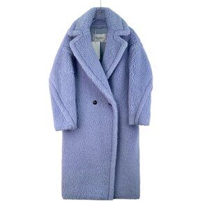 Max Mara Light blue teddy alpaca wool coat